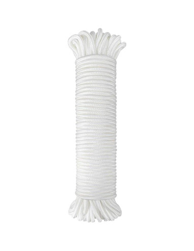 Cuerda de Nylon Trenzada jijAcraft 30.48m 6mm Blanca Multiusos