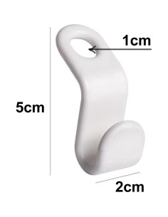 Ganchos para Perchas Otylzto 50pcs Ahorra Espacio Blanco 2