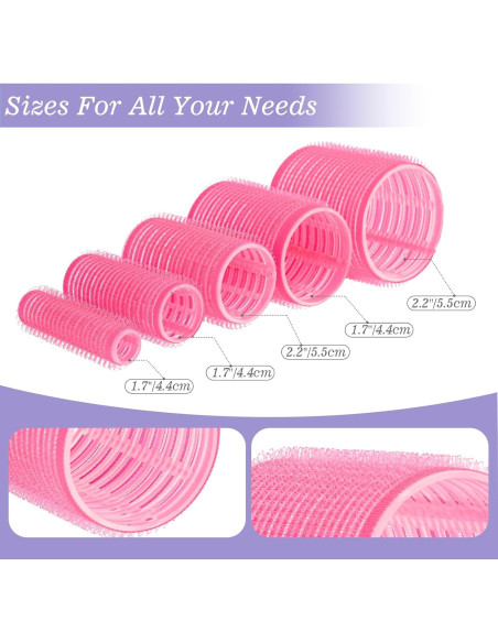 Juego de Rulos para Cabello YHOVID - 72 Piezas, 5 Tamaños