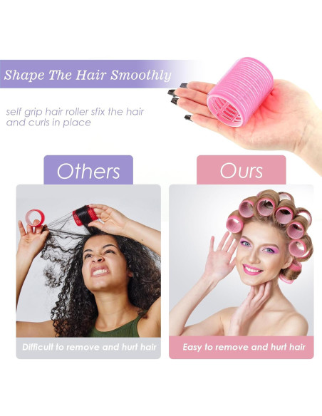 Juego de Rulos para Cabello YHOVID - 72 Piezas, 5 Tamaños