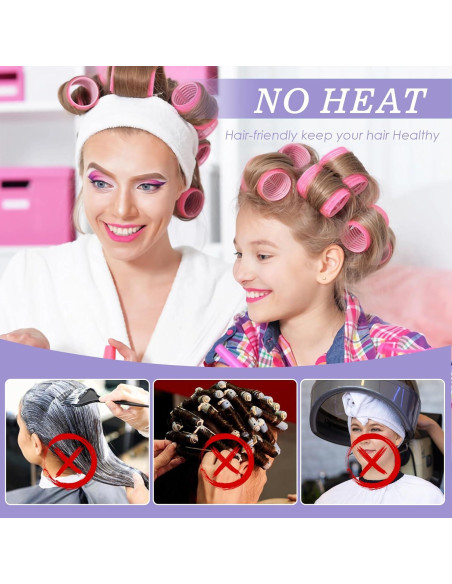 Juego de Rulos para Cabello YHOVID - 72 Piezas, 5 Tamaños