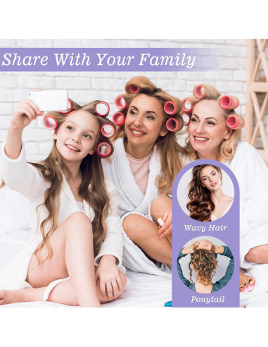 Juego de Rulos para Cabello YHOVID - 72 Piezas, 5 Tamaños