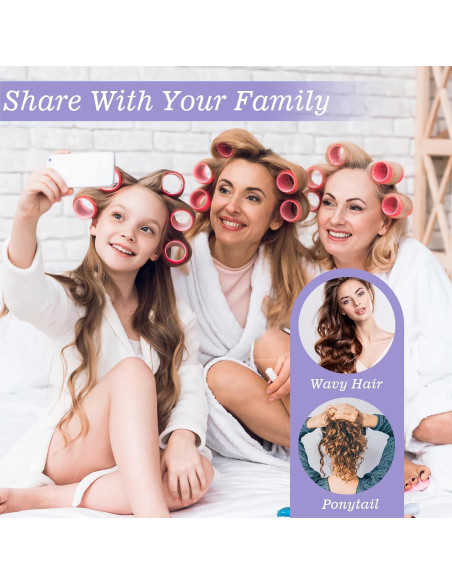 Juego de Rulos para Cabello YHOVID - 72 Piezas, 5 Tamaños