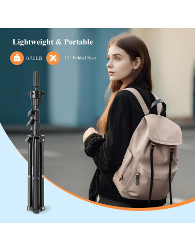 Soporte de Peluca Tripode Ajustable LFIYSWYD 38-127cm Metal