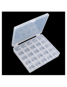 Caja de Bobinas YEQIN Plástico Transparente 25 Compartimentos