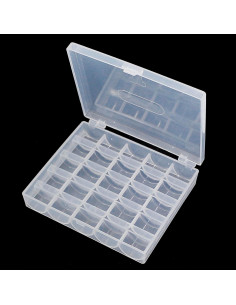 Caja de Bobinas YEQIN Plástico Transparente 25 Compartimentos 2