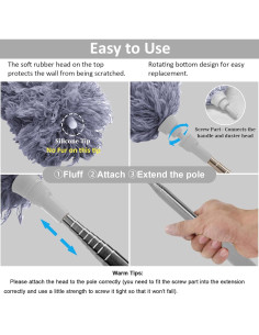 Plumero Extensible DELUX de Microfibra 254 cm para Limpieza 2