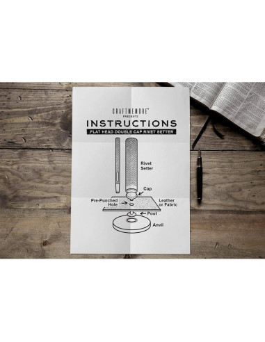Colocador de Remaches CRAFTMEMORE 7 mm + 100 Remaches Plata