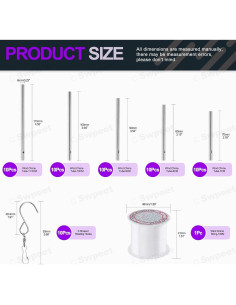 Kit de Campanas de Viento Swpeet 61Pcs con Alambre y Ganchos 2