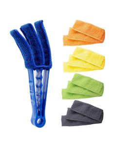 Limpiador de Persianas Hiware con Cepillo y 5 Mangas Microfibra