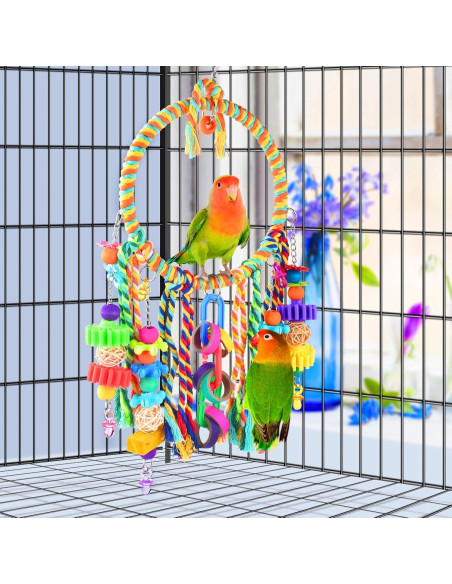 Columpio para Aves KATUMO con Juguetes Coloridos 17cm