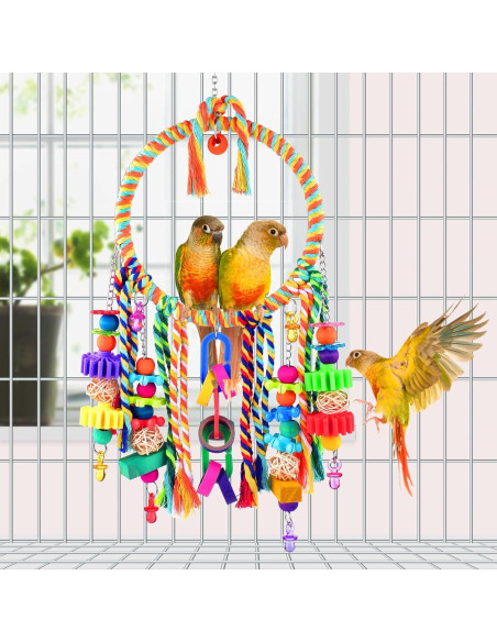 Columpio para Aves KATUMO con Juguetes Coloridos 17cm