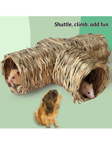 Túnel de Hierba Hamiledyi para Hámster y Pequeñas Mascotas 31.75cm