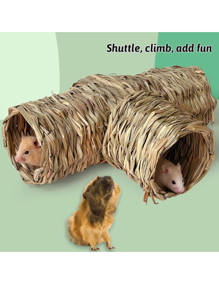 Túnel de Hierba Hamiledyi para Hámster y Pequeñas Mascotas 31.75cm