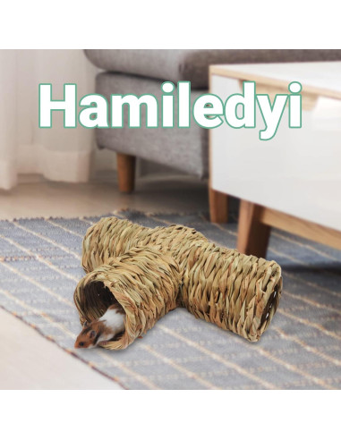Túnel de Hierba Hamiledyi para Hámster y Pequeñas Mascotas 31.75cm