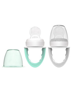 Alimentador de Silicona Dr. Brown's Fresh Firsts 2 Piezas Menta y Gris