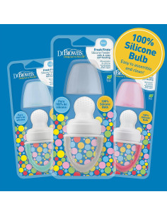 Alimentador de Silicona Dr. Brown's Fresh Firsts 2 Piezas Menta y Gris 2