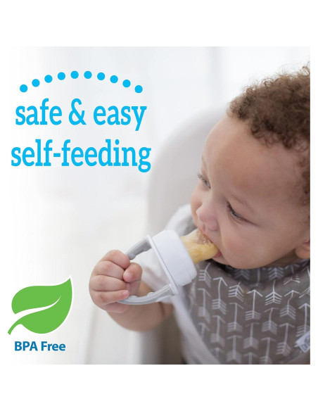 Alimentador de Silicona Dr. Brown's Fresh Firsts 2 Piezas Menta y Gris