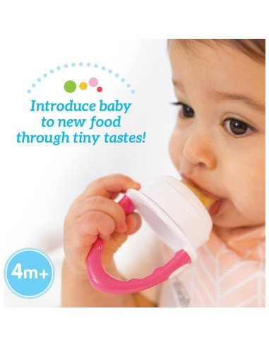 Alimentador de Silicona Dr. Brown's Fresh Firsts 2 Piezas Menta y Gris