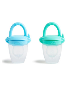 Alimentador de Silicona Munchkin para Bebés - 2 Piezas Azul/Menta