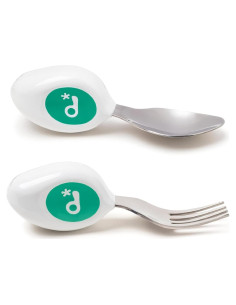 Juego de Utensilios Doddl para Niños - Tenedor y Cuchara Aqua