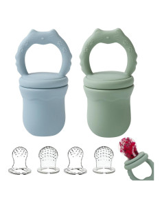 Socub Alimentador de Frutas para Bebés 2 Piezas Silicona BPA Free