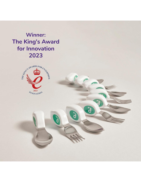 Juego de Utensilios Doddl para Niños - Tenedor y Cuchara Aqua Juego de Utensilios Doddl para Niños - Tenedor y Cuchara Aqua