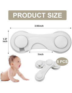 Cerraduras Adhesivas para Gabinetes - Seguridad Infantil - 8 Piezas 2