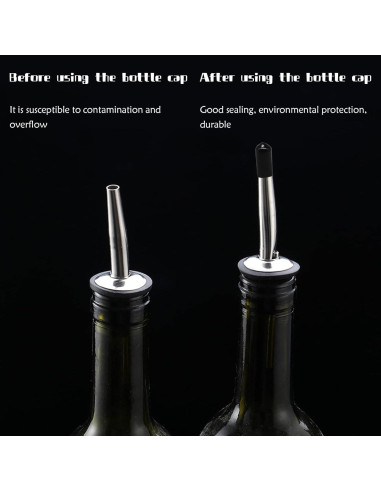 RYKOMO 200 Tapas de Vertedor de Goma para Botellas de Licor