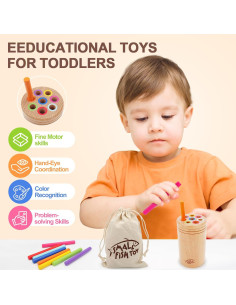 Juguetes Montessori de Madera PEQUEÑO PESCADO 0.23 kg 2