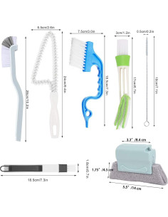 Juego de 8 Cepillos de Limpieza ICEYLI para Ventanas y Grietas 2