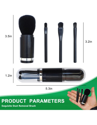 Kit de 4 Cepillos de Polvo HDongany - Fibras Suaves, Lavables