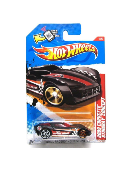 Hot Wheels 2012 Thrill Racers Corvette Stingray Negro 1:64
