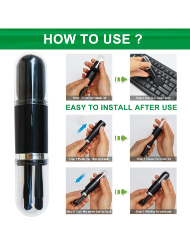 Kit de 4 Cepillos de Polvo HDongany - Fibras Suaves, Lavables