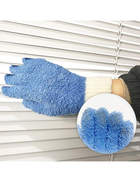 Guantes de Microfibra MIG4U Reutilizables Azul 1 Par S/M