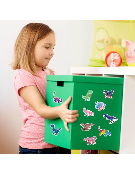 100 Pegatinas de Dinosaurios Hebraeos Impermeables para Niños