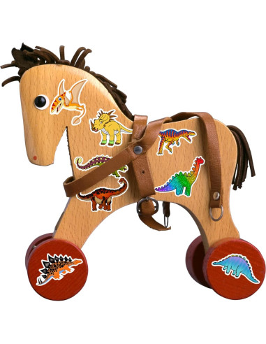 100 Pegatinas de Dinosaurios Hebraeos Impermeables para Niños