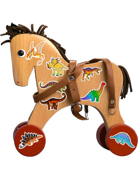 100 Pegatinas de Dinosaurios Hebraeos Impermeables para Niños