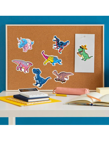 100 Pegatinas de Dinosaurios Hebraeos Impermeables para Niños