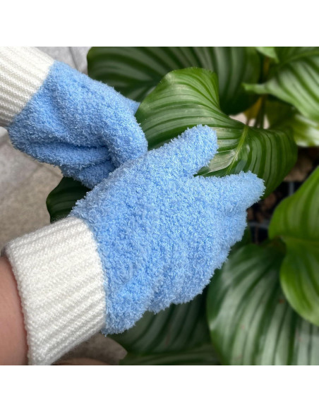 Guantes de Microfibra MIG4U Reutilizables Azul 1 Par S/M