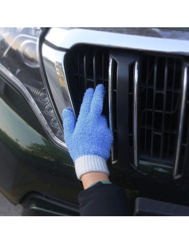 Guantes de Microfibra MIG4U Reutilizables Azul 1 Par S/M