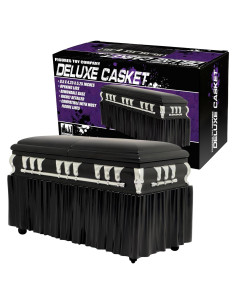 Ataúd Negro Deluxe Figures Toy Company para Figuras de Lucha Libre