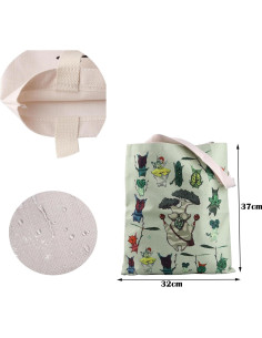 Bolsa Tote Reutilizable ZJXHPO Verde 37x32cm Gamer 2