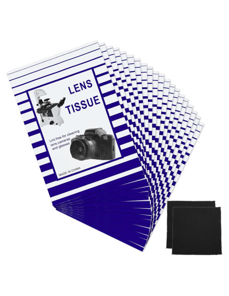 500 Hojas Papel Limpieza Lentes + 2 Paños Microfibra Outus