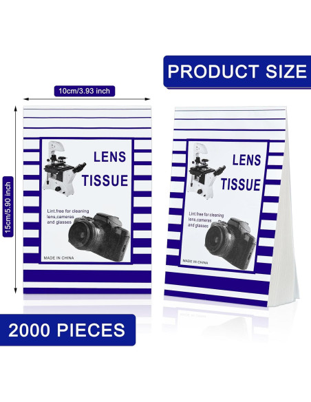 500 Hojas Papel Limpieza Lentes + 2 Paños Microfibra Outus