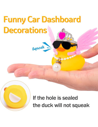 Patito de Coche Decorativo Wonuu con Gafas y Alas 6cm
