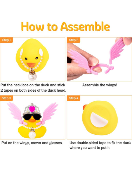 Patito de Coche Decorativo Wonuu con Gafas y Alas 6cm