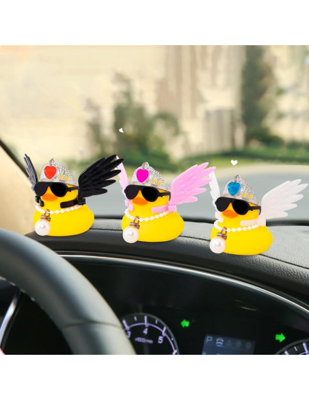 Patito de Coche Decorativo Wonuu con Gafas y Alas 6cm