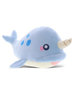 DolliBu Narval Azul Juguete de Peluche Suave 29.85 cm
