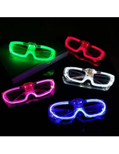 25 Gafas LED Brillantes para Fiesta - 5 Colores Neón 2